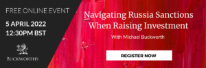 Navigating Russia Sanctions When Raising Investment Buckworths header (1200 × 400px)